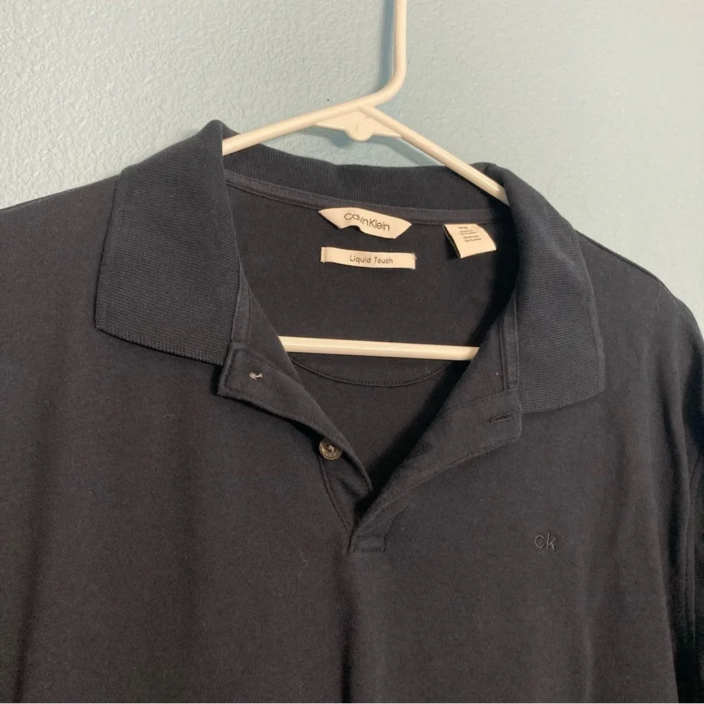 Calvin Klein Liquid Touch Polo - Medium - Navy Blue - Picture 7 of 8